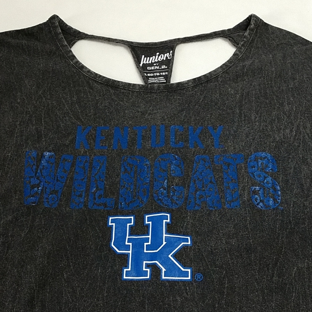NEW Kentucky Wildcat Muscle Tee Tank Open Back UK Tshirt Gen.2 JuniorXL Charcoal - Picture 4 of 8